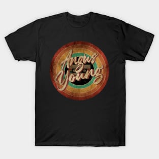 Angus Young Vintage Circle Art T-Shirt